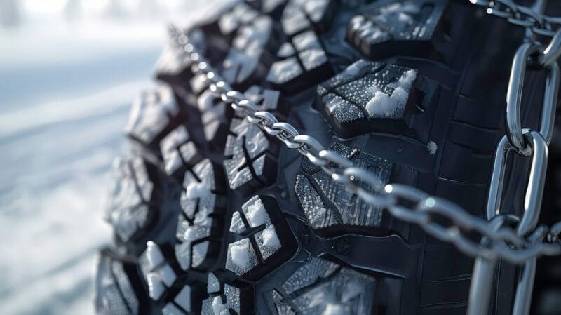 how to put snow chains on tires