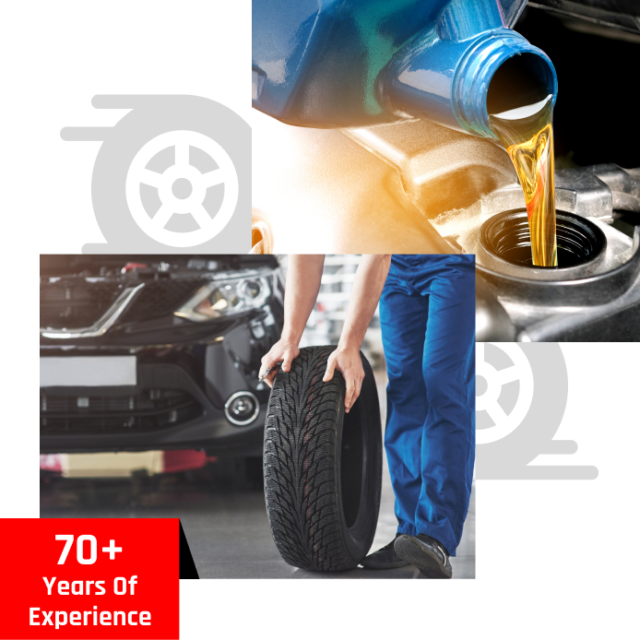 oil changes, new tires, tire repair, tire rotations, wheel alignments